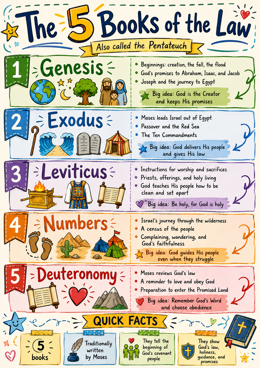 Bible Tip-ins (The 5 Books of the LAW)